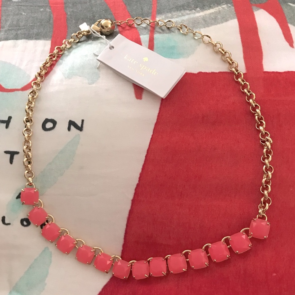 Kate Spade NWT Coral Squared Away Necklace - HOST PICK!!! 🏆